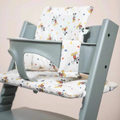 Cotton Seat Cushion & Backrest Pad for STOKKE Tripp Trapp High Chair, Waterproof & Stain Resistant Baby Highchair Accessory, Universal Replacement Pad