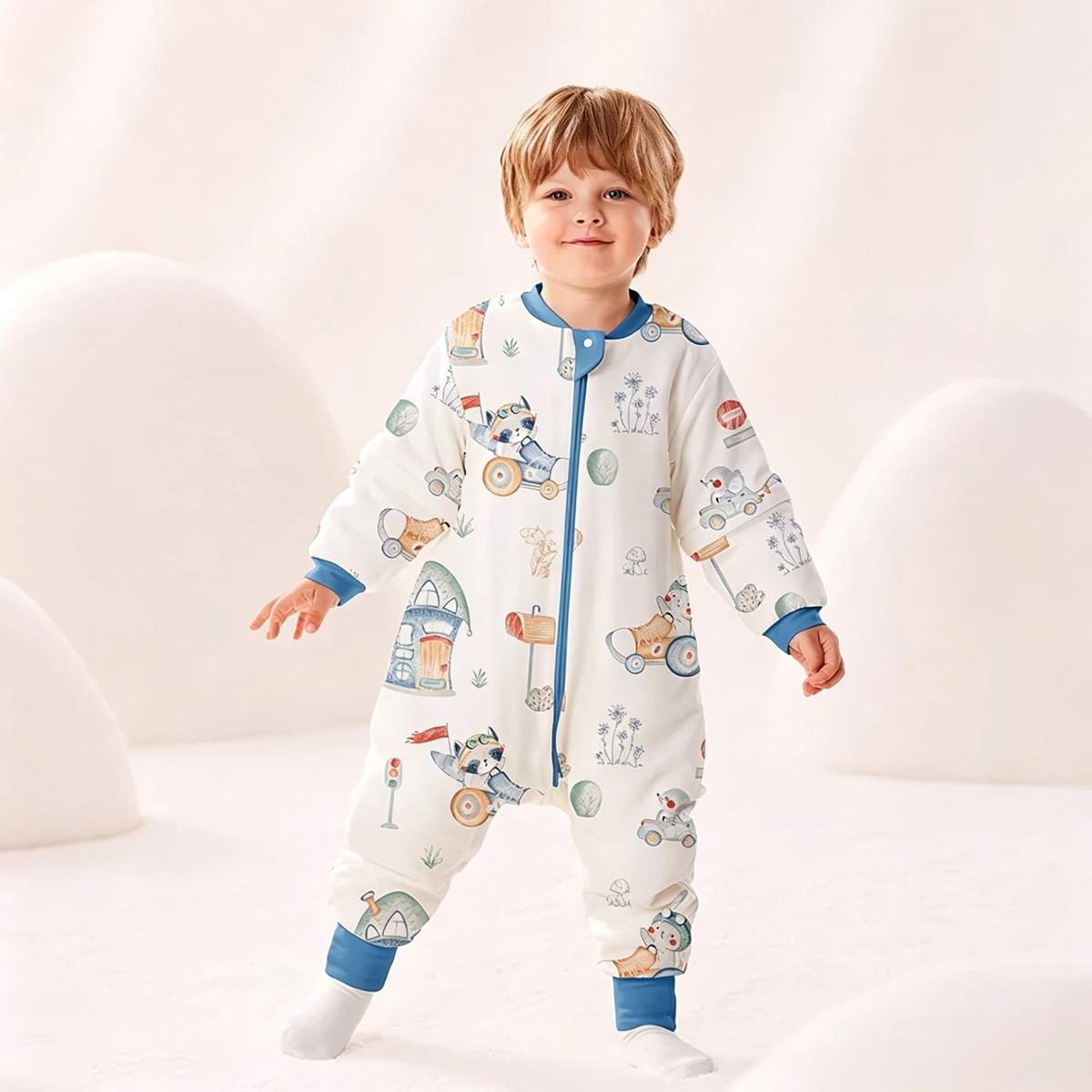 Usbetas Baby Sleep Sack, Temperature‑Regulating Split‑Leg Wearable Blanket for Spring Autumn Winter, Toddler Anti‑Kick Sleeping Bag